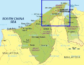 mapa de Brunei em alemao