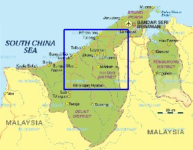 mapa de Brunei em alemao