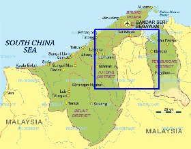 mapa de Brunei em alemao