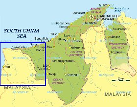 mapa de Brunei em alemao