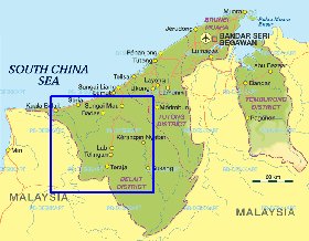 mapa de Brunei em alemao