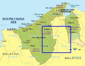 carte de Brunei en allemand