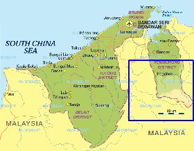 mapa de Brunei em alemao