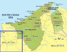 mapa de Brunei em alemao