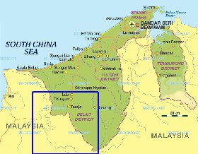 mapa de Brunei em alemao