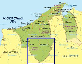 mapa de Brunei em alemao