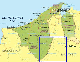 mapa de Brunei em alemao