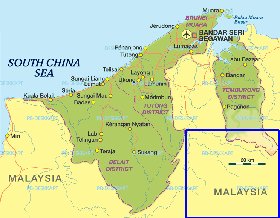 mapa de Brunei em alemao