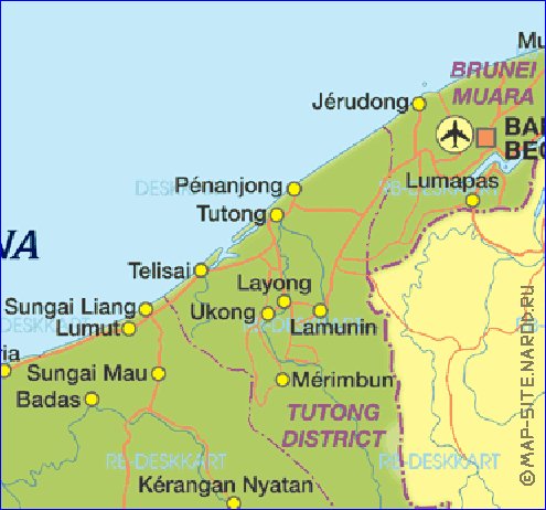 mapa de Brunei em alemao