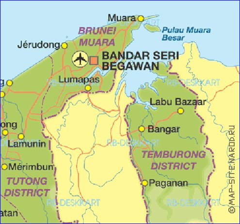 mapa de Brunei em alemao