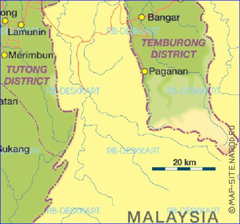 mapa de Brunei em alemao