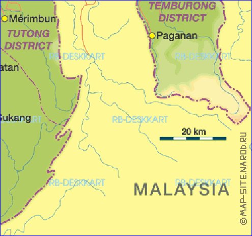 mapa de Brunei em alemao