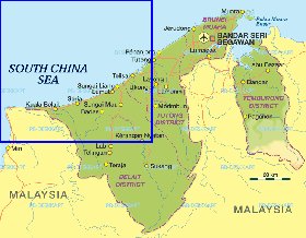 mapa de Brunei em alemao