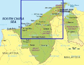 mapa de Brunei em alemao