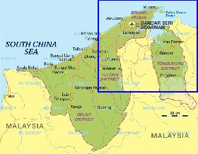 mapa de Brunei em alemao