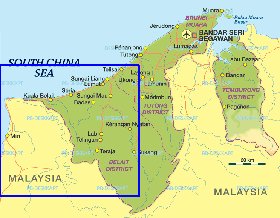 mapa de Brunei em alemao