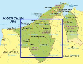 mapa de Brunei em alemao