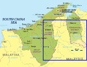 mapa de Brunei em alemao