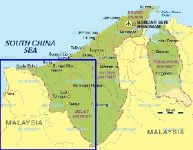 mapa de Brunei em alemao