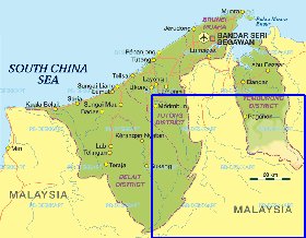 mapa de Brunei em alemao