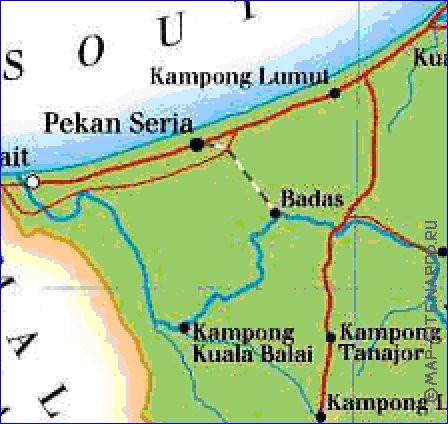 mapa de Brunei