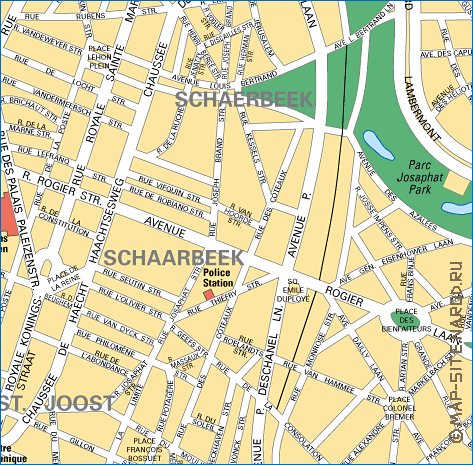mapa de Bruxelas