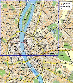 mapa de Budapeste em ingles