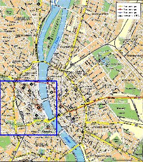 carte de Budapest en anglais