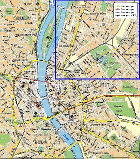 mapa de Budapeste em ingles