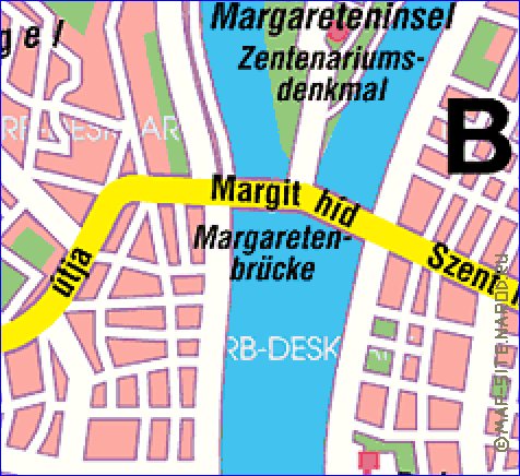 carte de Budapest en allemand