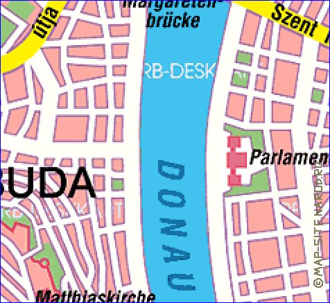 mapa de Budapeste em alemao
