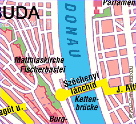 carte de Budapest en allemand