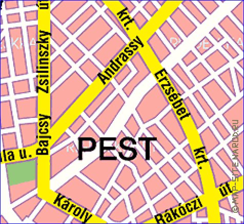 carte de Budapest en allemand