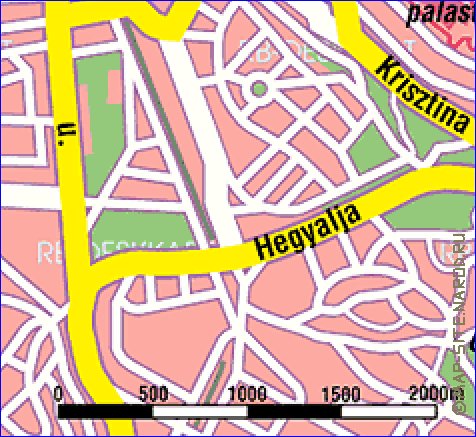 carte de Budapest en allemand