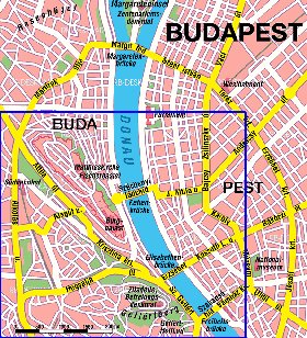 mapa de Budapeste em alemao