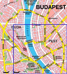 mapa de Budapeste em alemao