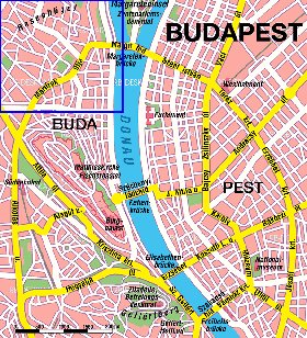 carte de Budapest en allemand