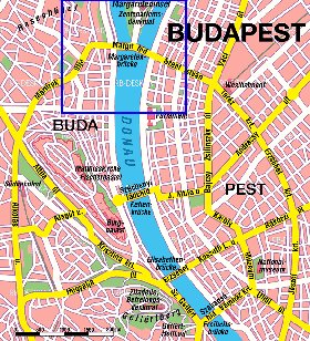 carte de Budapest en allemand