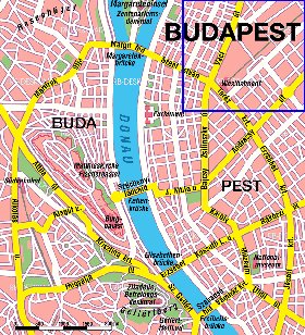 carte de Budapest en allemand