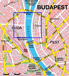 carte de Budapest en allemand