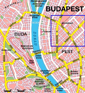 carte de Budapest en allemand