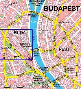 carte de Budapest en allemand