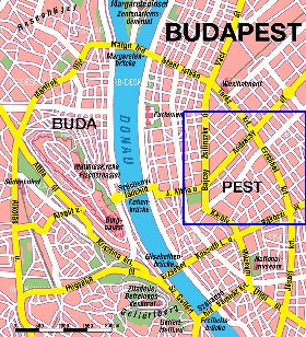 mapa de Budapeste em alemao