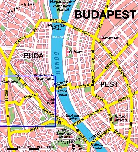 carte de Budapest en allemand