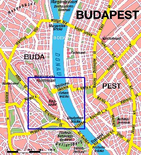 mapa de Budapeste em alemao