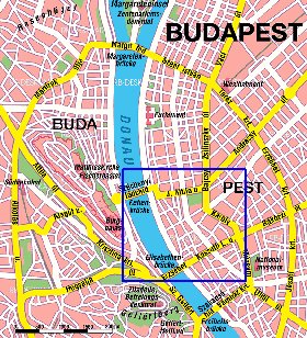 carte de Budapest en allemand