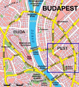 carte de Budapest en allemand