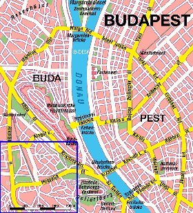 carte de Budapest en allemand