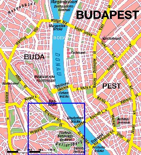 carte de Budapest en allemand