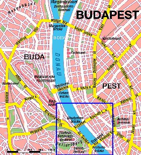 carte de Budapest en allemand